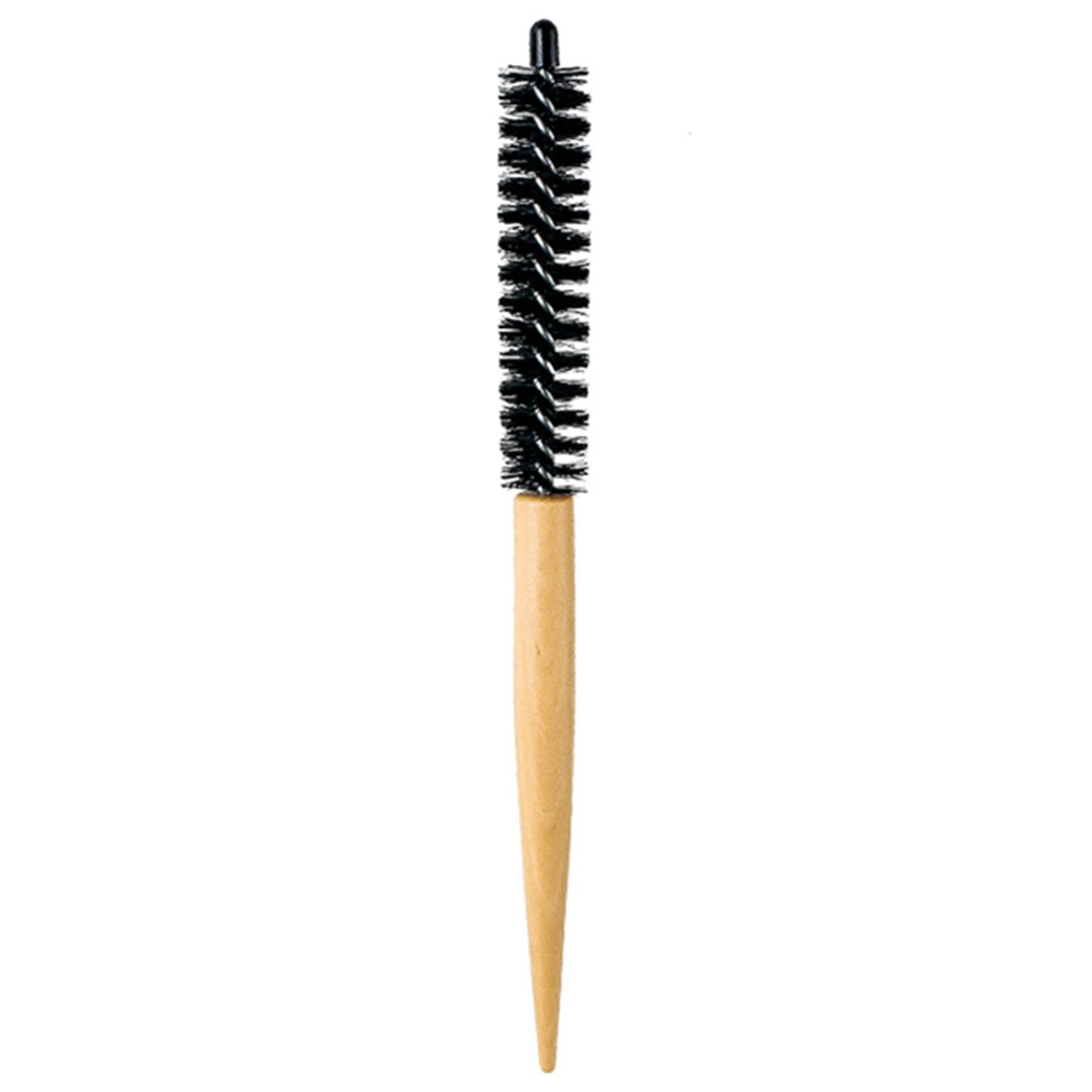 Small round Hair Brush Wooden Handle Mini round Hair Styling Brush for Short Hair Blow Drying