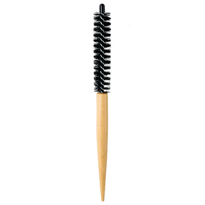 Small round Hair Brush Wooden Handle Mini round Hair Styling Brush for Short Hair Blow Drying