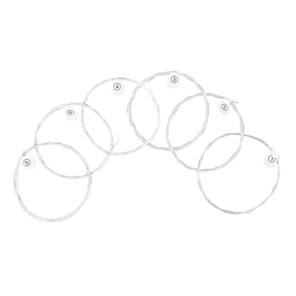 6 Pcs Nylon Classical Guitar Strings Set - Black Clear Silver Plated Copper Wound - Guitarra Strings - Guitar Accessories