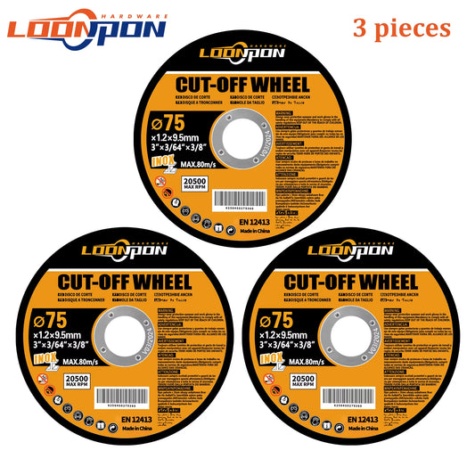 5-50PC 75Mm Resin Cutting Disc Grinding Metal Wheel Cut off Blade for Angle Grinder Metal & Stainless Cutting