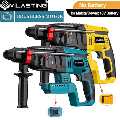 26MM Brushless Electric Hammer Drill Multifunctional Rotary Cordless Power Tools for Makita/Dewalt 18V Battery Pin