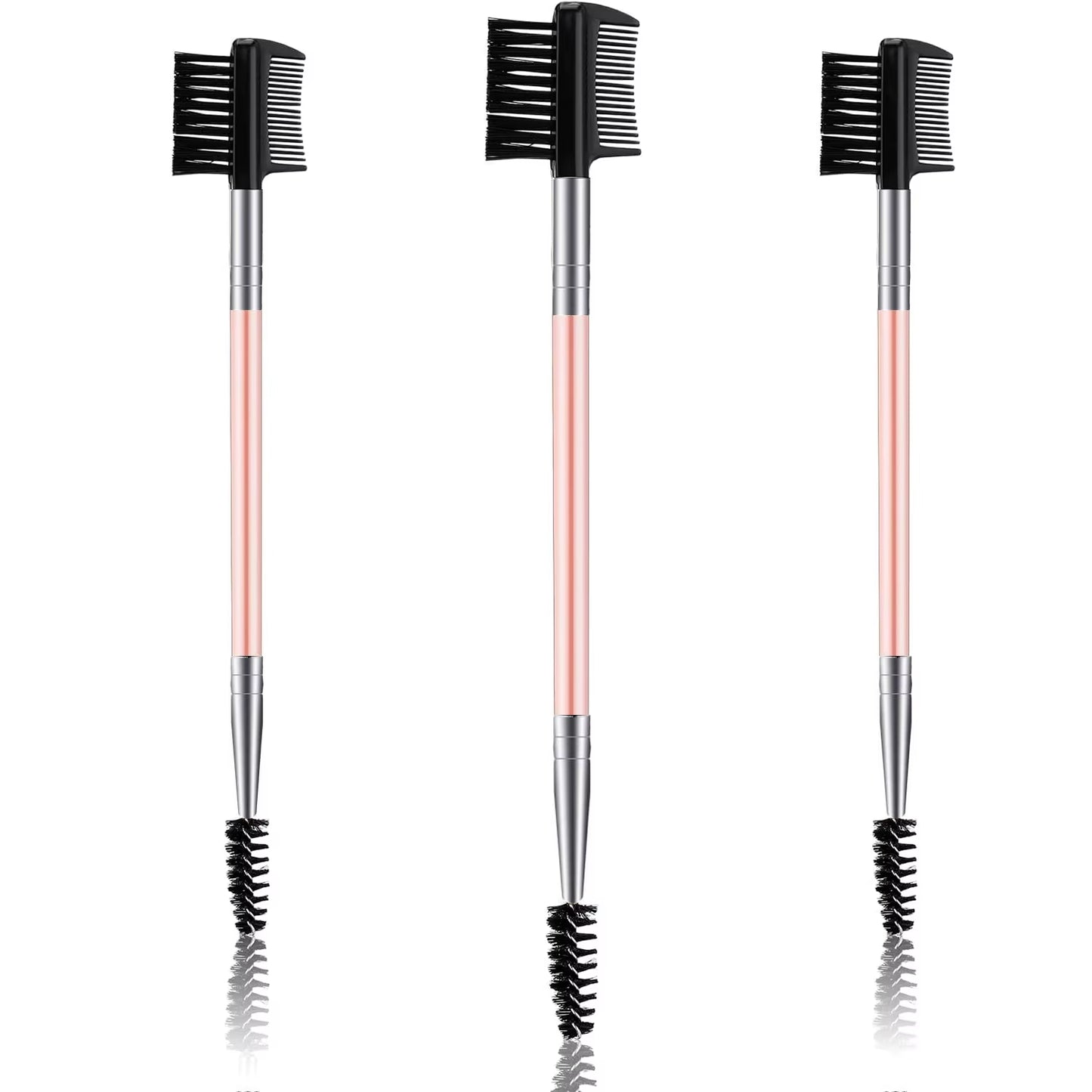 3 Pcs Eyelash Comb Eyelash Shaper and Eyebrow Brush Dual Comb Double Head Eyebrow Eyelash Makeup Grooming Tool for Women Girls