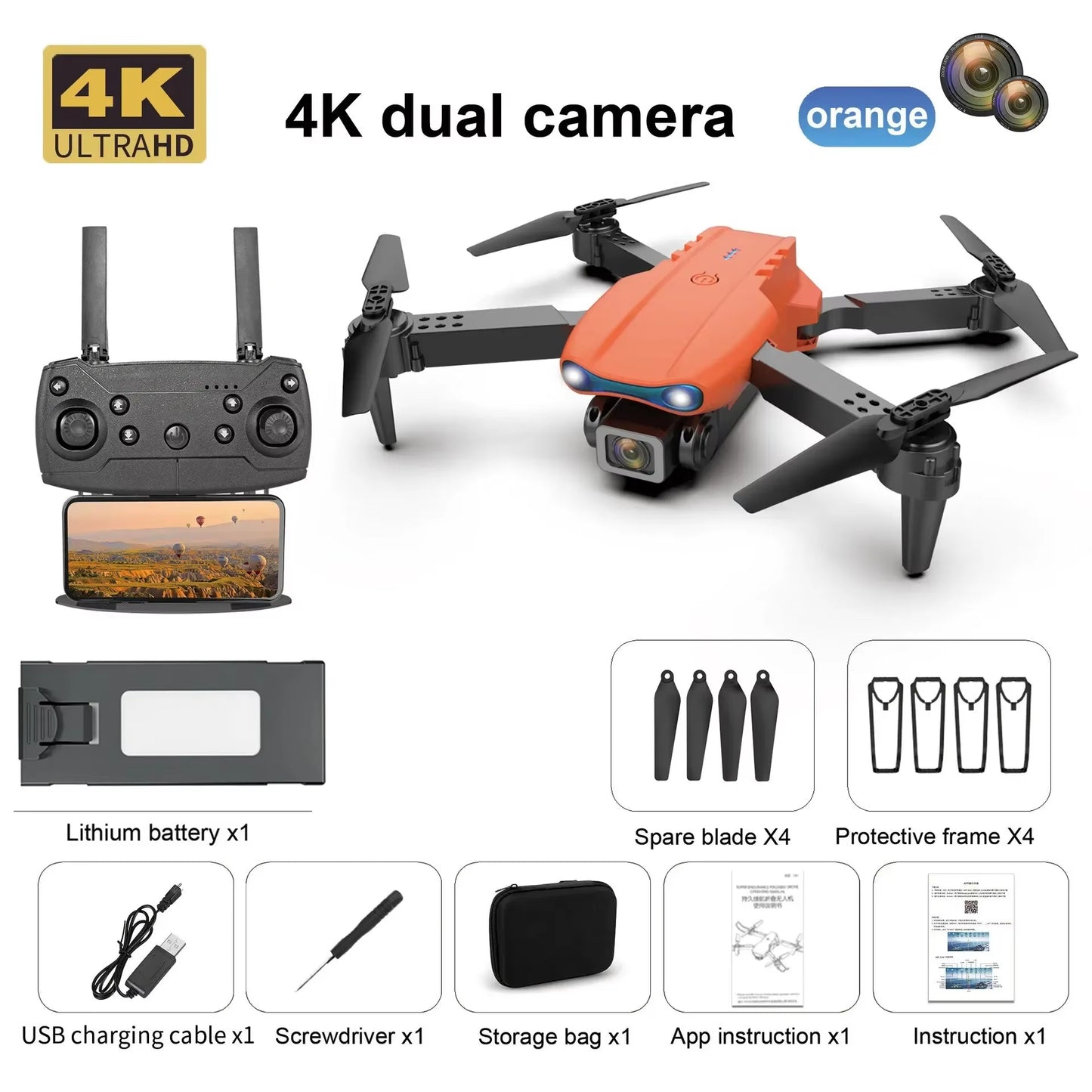 Professional Mini Drone E99 HD 4K Camera Foldable WIFI FPV RC Aerial Photography Quadcopter RC Helicopter Children'S Toy Gift