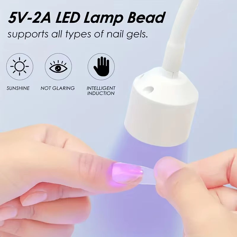 Mini Nail Dryer Uv Led Nail Lamp Foldable Curing Lights Desk Lamp for Nail Gel Polish Quick Dry Nail Art Dryer Manicure