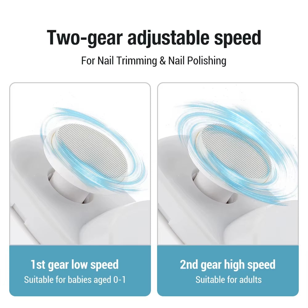 Electric Nail Clipper Safety Automatic Fingernail Clipper with Light Portable Polishing Nail Trimmer for Kids Adults Elderly