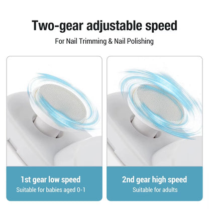 Electric Nail Clipper Safety Automatic Fingernail Clipper with Light Portable Polishing Nail Trimmer for Kids Adults Elderly