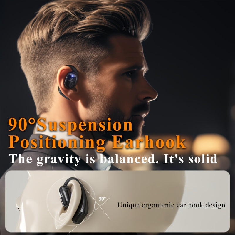 Gionee001True Wireless Earbuds With Mic, TWS In-Ear Headphones With ENC Noise Cancelling Mic, Sport Earhook Headset, Stereo In Ear Headphones With LED Display Charing Case, Wireless Running Sports Earbuds Earhook Beauty World Shop