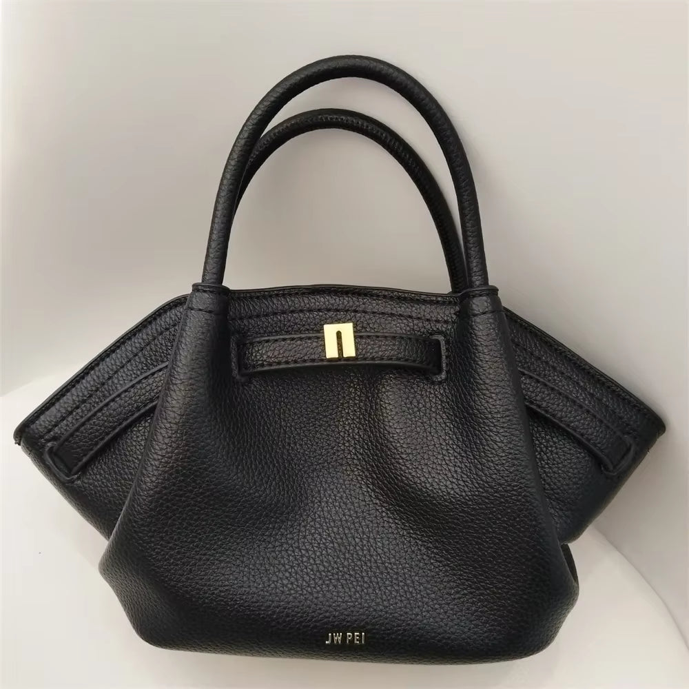 2025New Women'S Canvas Brown Crossbody Shoulder Bag Mini Vegan Leather Tote Bag Handbag Dumpling Bag High Quality Leather