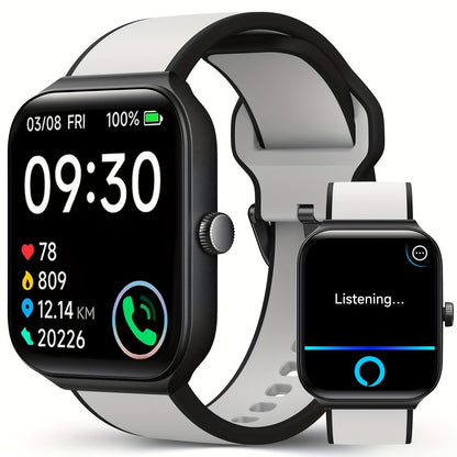 FAWEIO Smart Watch For Men Women Wireless Call, 1.95" Smartwatch With 100+ Sport Modes, Fitness Activity Tracker Pedometer, Built-in Alexa, For iPhone & Android, Perfect Gift For Family And Friends