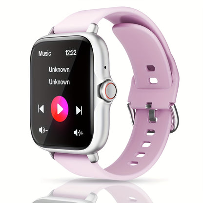 1.83'' Full Touch Screen Smart Watch |, Message Alerts, Call Answering, Sports Pedometer, Health Monitoring, Compatible with iPhone/Android, Alloy Body, Silicone Strap, DESERTCAT - Ideal Gift for and Birthdays Beauty Fashion
