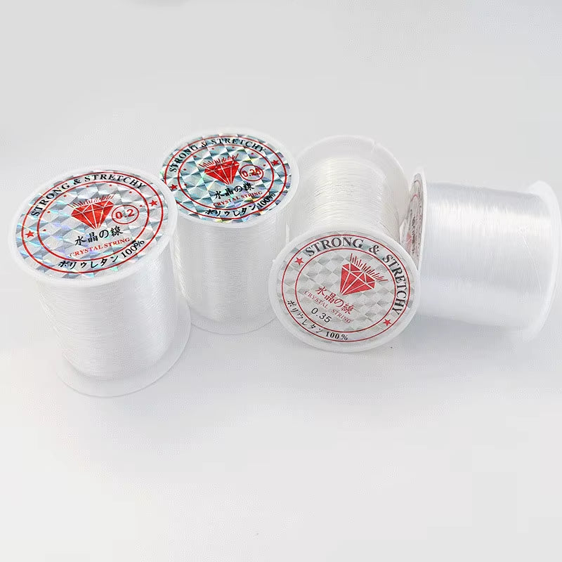 Zxiixz 1Roll Plastic Crystal DIY Beading Fishing Line No Elastic Cord Rope for Jewelry Making Supplies String Thread