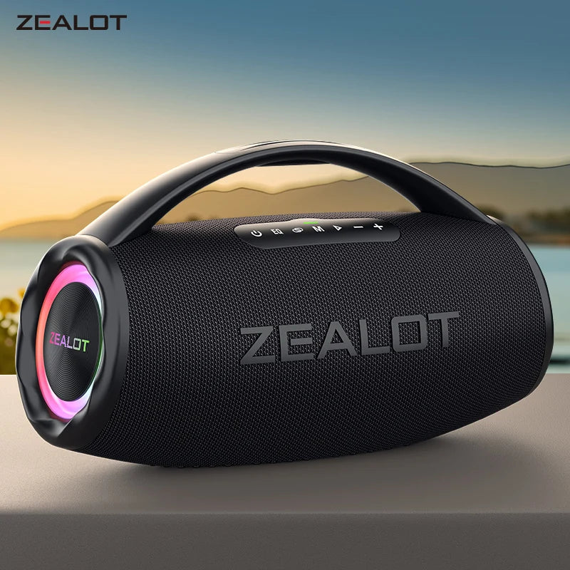 -S97 80W Bluetooth Speaker Powerful Wireless Speaker with Portable Handle, for Party, Camping,Rgb Colorful Light