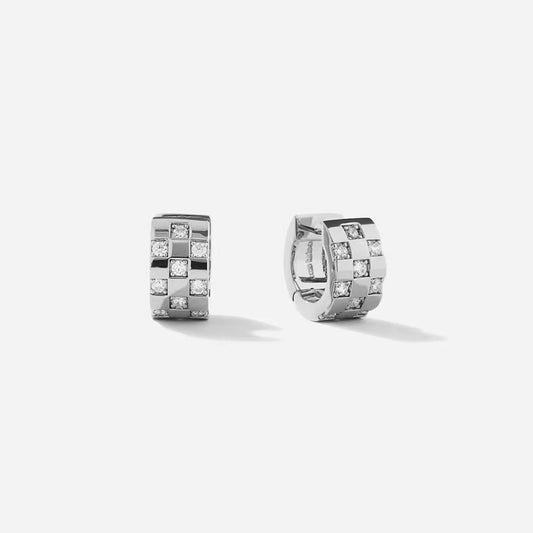 DPLAOPA 925 Sterling Silver Gold CZ Zircon Thick Hoop Earrings Piercing Vintage Luxury Party Wedding Fine Gift Women Jewelry
