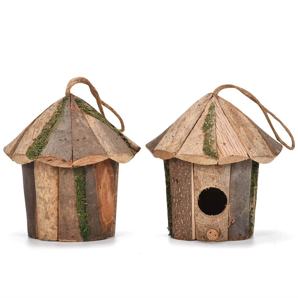 New Practical Birdhouse Nest Bird Cage Wood Garden Nest Accessories Hanging Parrot Nest Houses Hummingbird House