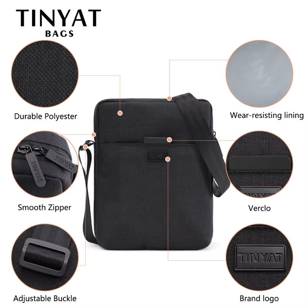 Men'S Bags Light Canvas Shoulder Bag for 7.9' Ipad Casual Crossbody Bags Waterproof Business Shoulder Bag for Men 0.13Kg