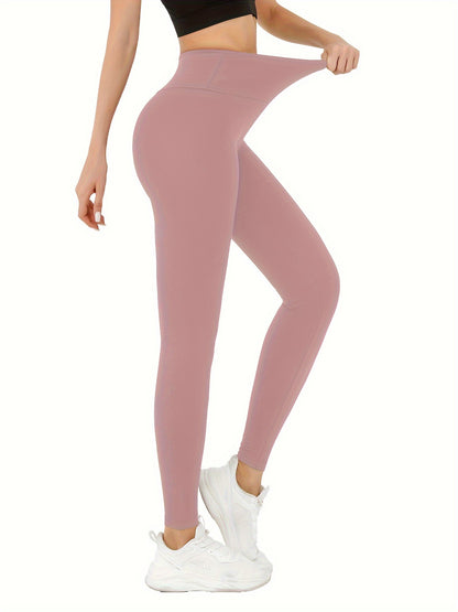 Super Soft High-Waisted Women's Stretch Yoga Leggings, Tummy Control, Non-See-Through, Breathable Active Running Tights, Sport Style - Multiple Colors Available