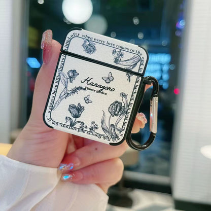 French Vintage Flower for Airpods Pro3 Protective Case Generation, Suitable for Apple Wireless Bluetooth Earphones Case