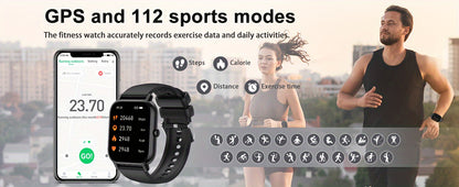 Smart Watch (Answer/Make Calls), 1.85" Smartwatch for Men Women with 110+ Sport Modes, Fitness Watch with Sleep Monitor/Activity Tracker for Android iPhone Beauty World Shop