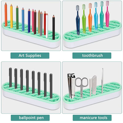 Silicon Nail Brush Makeup Brush Display Stand Rack Storage Case Brush Drying Shelf Brush Holder Make up Holder Organizer