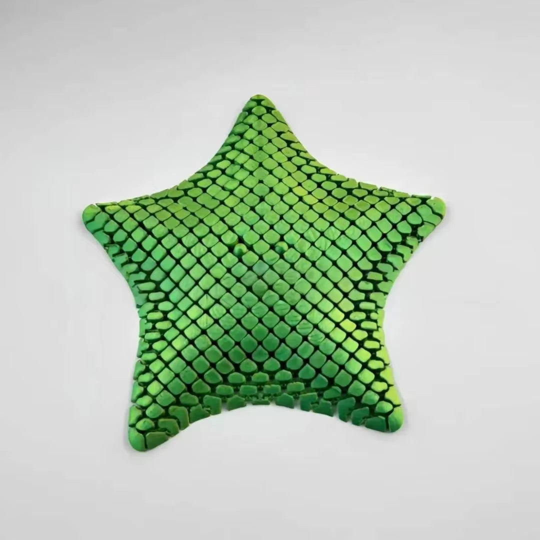 3D Printed Starfish 12Cm Ornament Marine Animal Decor Ocean Themed Desk Toy Movable Joints Stress Relief Gift for Home Office
