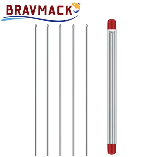5/10Pcs Quick Earthworm Hooking Needle Pins Hollow Gas Needle Fishing Tools Worm Baiting Needle Driller No-Escaping Bait Needles