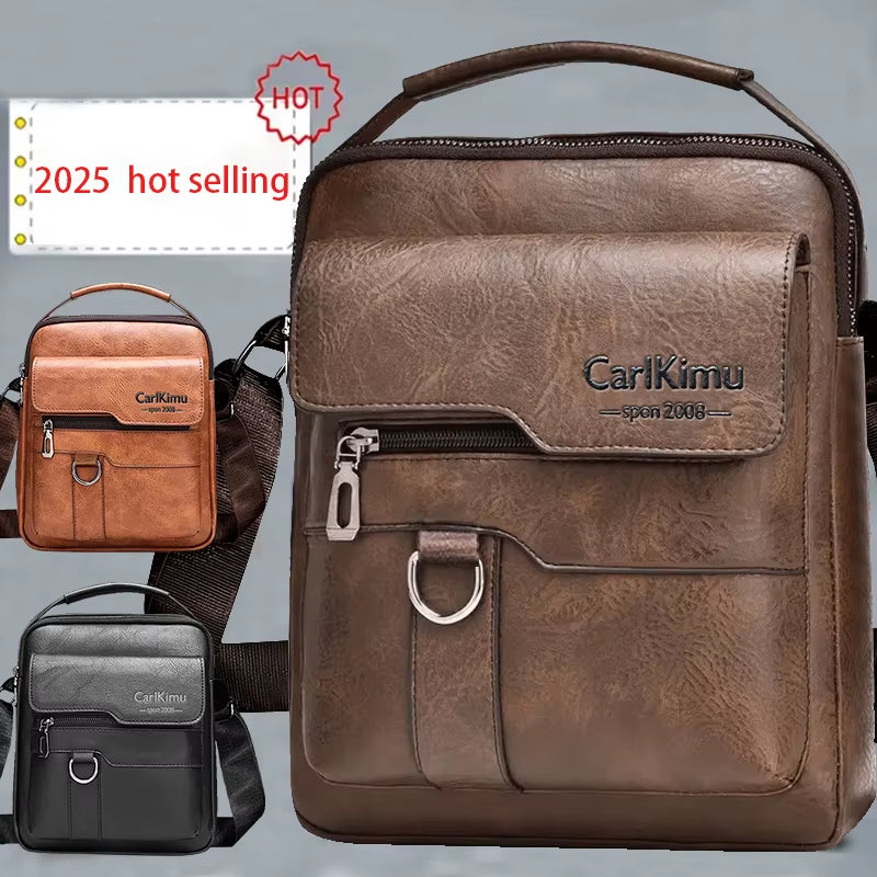 Vintage Messenger Bag with Adjustable Strap, Lightweight Design for Business & Daily Use, Perfect Valentine Gift for Men