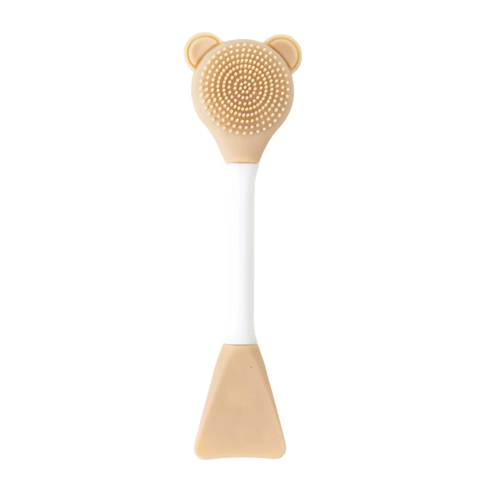 Facial Cleaning Silicone Brush Facial Mask Applicator Skincare Accessories Silicone Body Scrubbers 2In1 Spa Facial Wash Brushes