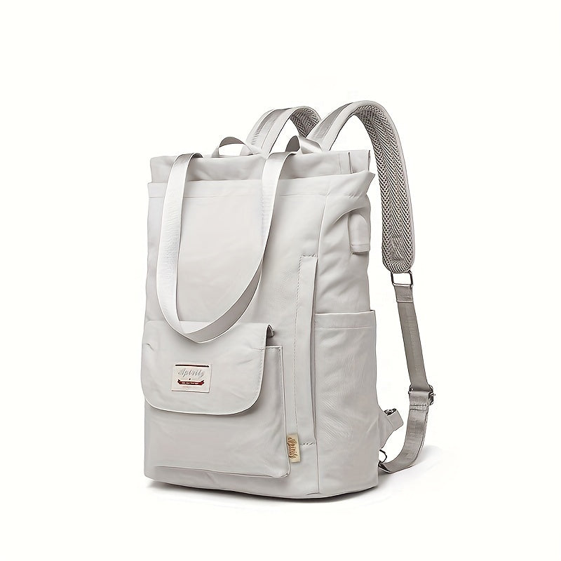 Adjustable Strap Laptop Backpack - Durable Nylon, Zipper Closure, Multiple Compartments, Casual Style, High School Backpack, Casual Backpack | Adjustable Strap Bag | Zippered Backpack Beauty Fashion