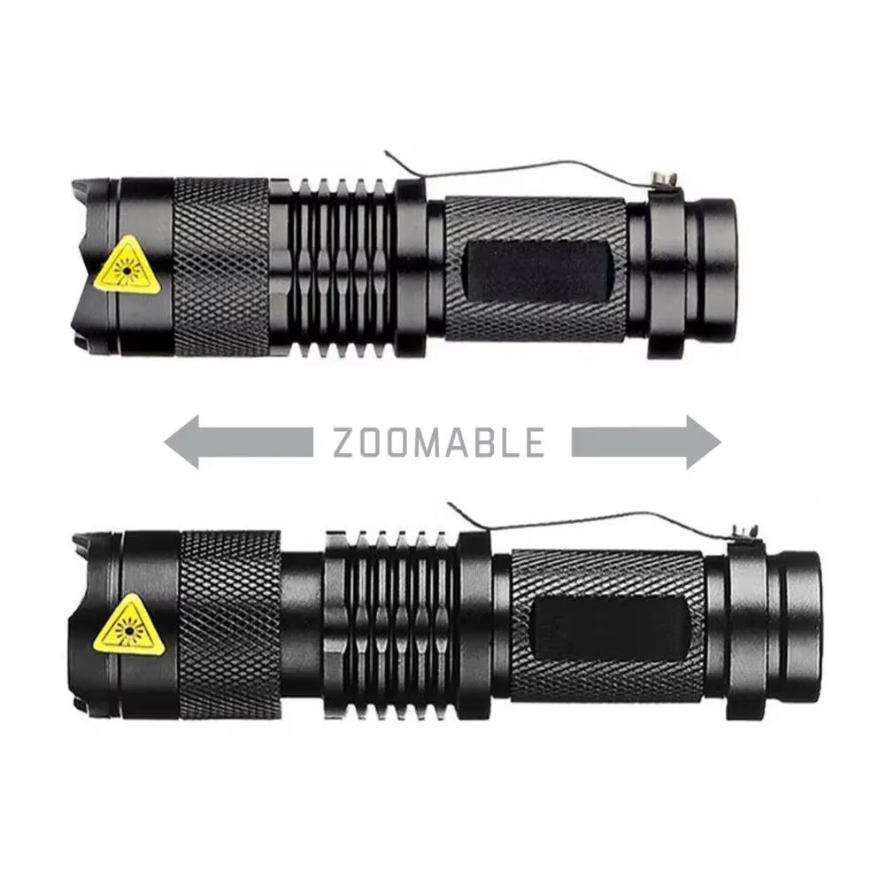 1X Waterproof Tactical Flashlights Portable LED Camping Lamps 3-Mode Handheld Powerful LED Torch Light Lanterns Self Defense