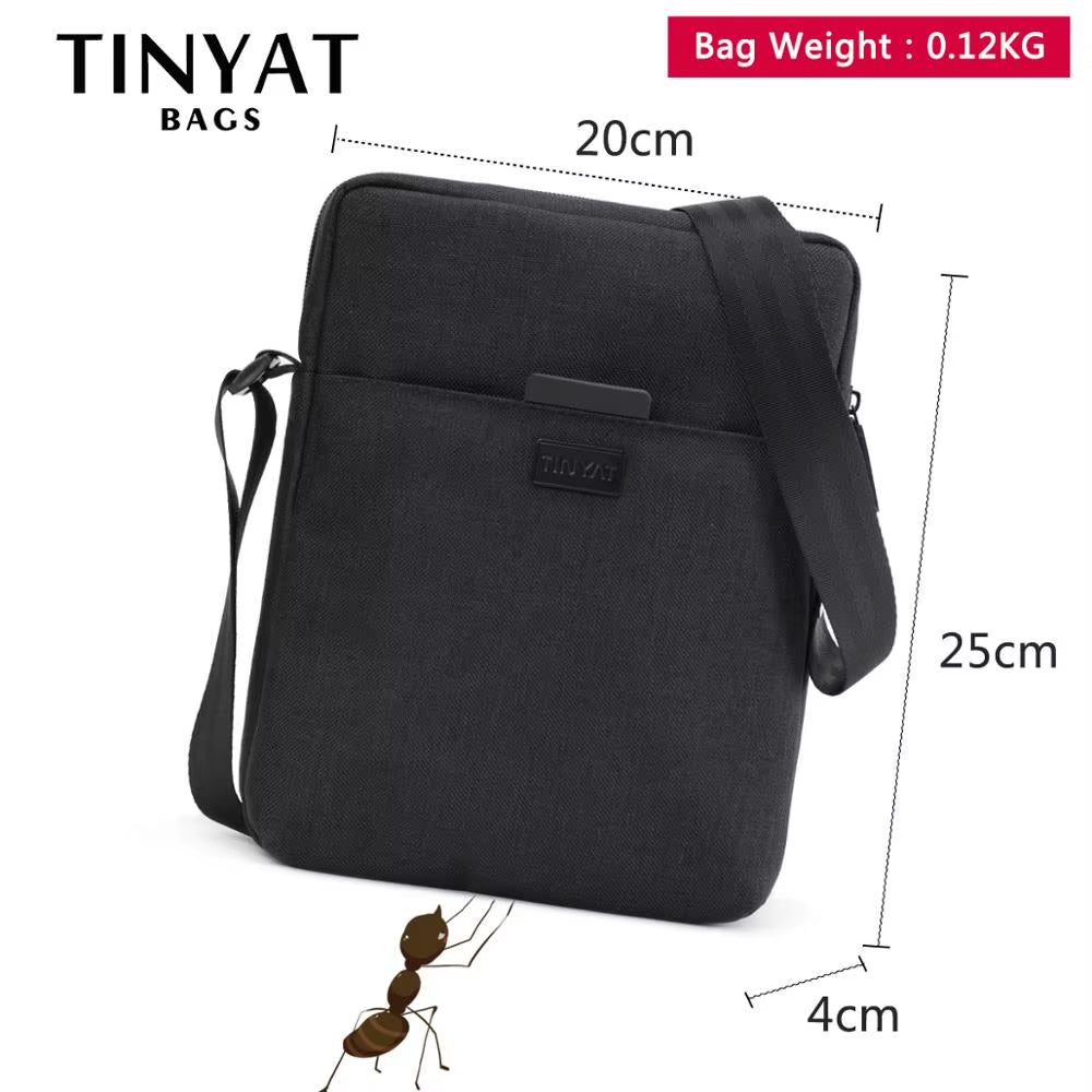 Men'S Bags Light Canvas Shoulder Bag for 7.9' Ipad Casual Crossbody Bags Waterproof Business Shoulder Bag for Men 0.13Kg