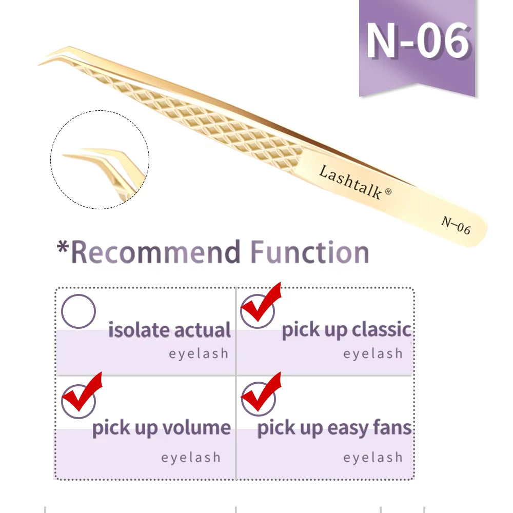 Eyelash Extension Tweezers Makeup Tools from Nagaraku Stainless Steel Non-Magnetic Volume Fakelashes Supplies Accurate