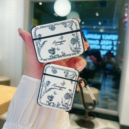 French Vintage Flower for Airpods Pro3 Protective Case Generation, Suitable for Apple Wireless Bluetooth Earphones Case
