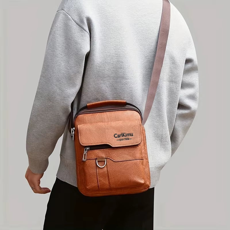 Vintage Messenger Bag with Adjustable Strap, Lightweight Design for Business & Daily Use, Perfect Valentine Gift for Men