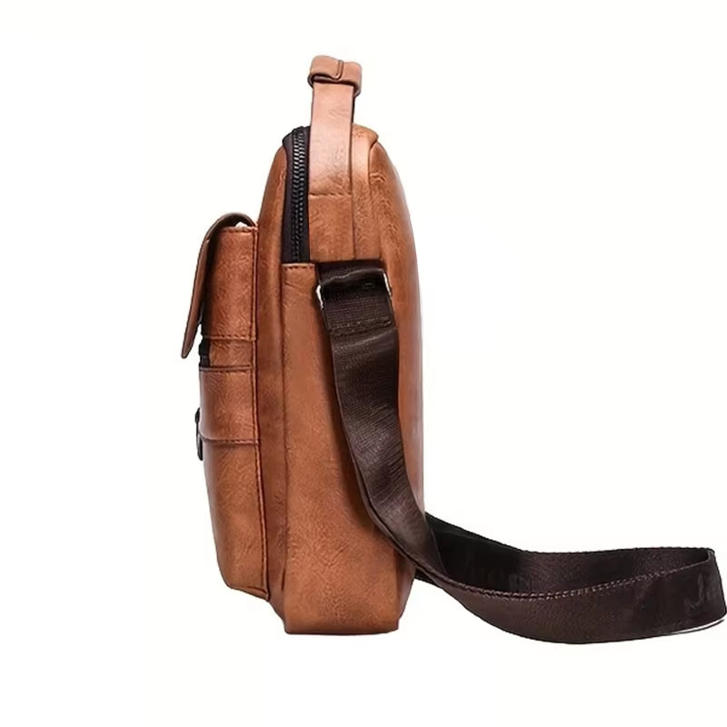 Vintage Messenger Bag with Adjustable Strap, Lightweight Design for Business & Daily Use, Perfect Valentine Gift for Men