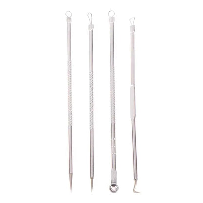 3/4/6Pcs Cell Pimples Blackhead Stainless Steel Clip Tweezers, Beauty Salon Special Scraping Closing Artifact, Acne Needle Tool