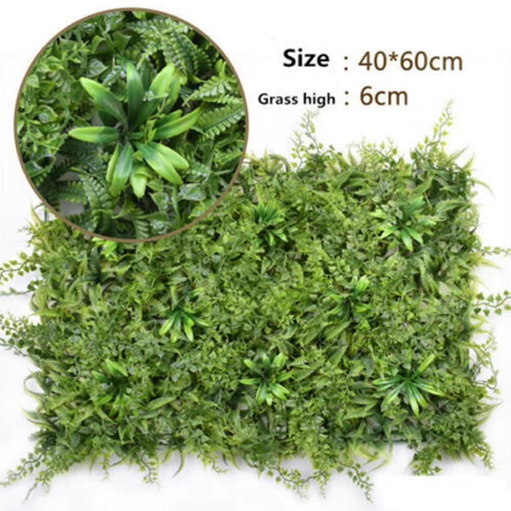 1X 40X60Cm Artificial Green Grass Square Plastic Lawn Plant Living Room Background Artificial Lawn Decoration Home Wall Decor