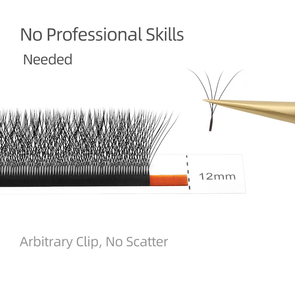 NAGARAKU Automatic Flowering W Shape Bloom 3D 4D 5D 6D 7D 8D Premade Fans Speed Eyelash Extensions Natural Soft Light Full Dense Beauty Fashion