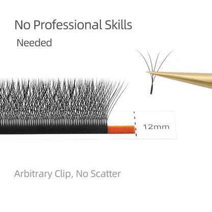 NAGARAKU Automatic Flowering W Shape Bloom 3D 4D 5D 6D 7D 8D Premade Fans Speed Eyelash Extensions Natural Soft Light Full Dense Beauty Fashion