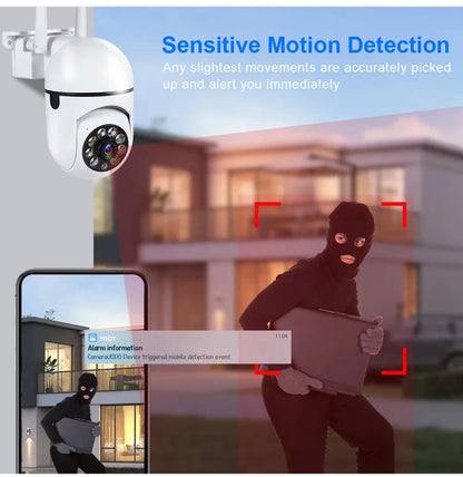 8MP Wifi IP Wireless Security Surveillance PTZ Camera 4X Zoom Cameras Tracking Two-way Audio HD Night Color Cam Beauty World Shop