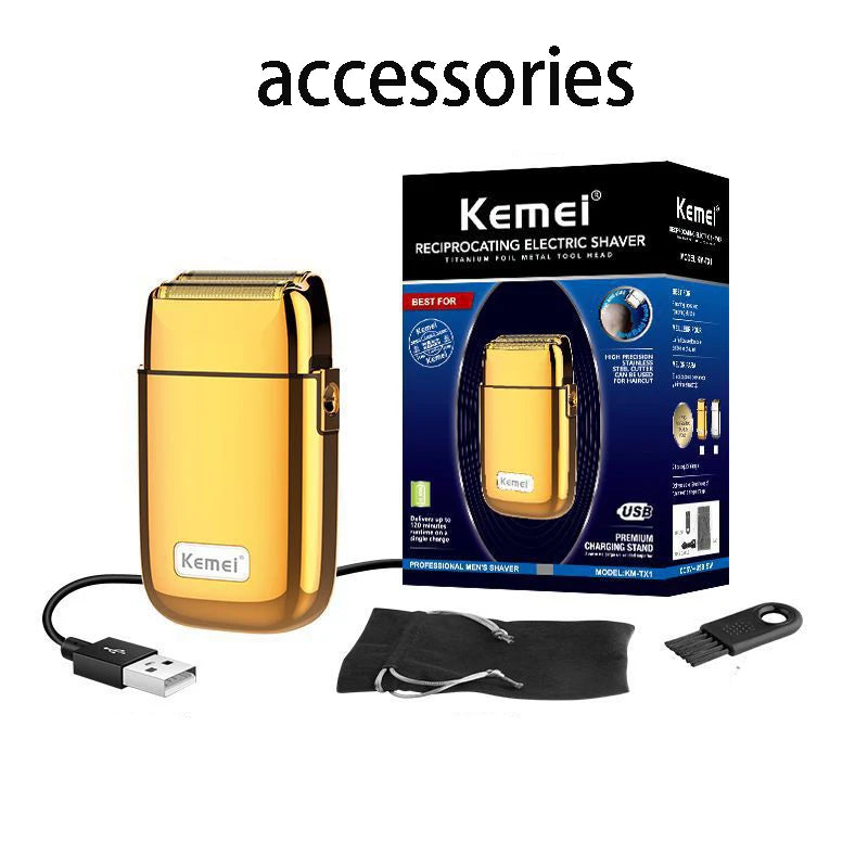 Kemei Electric Barber Foil Shaver Multifunctional Beard Hair Razor Reciprocating Men Bald Head Shaving Machine KM-2026 2028 TX1