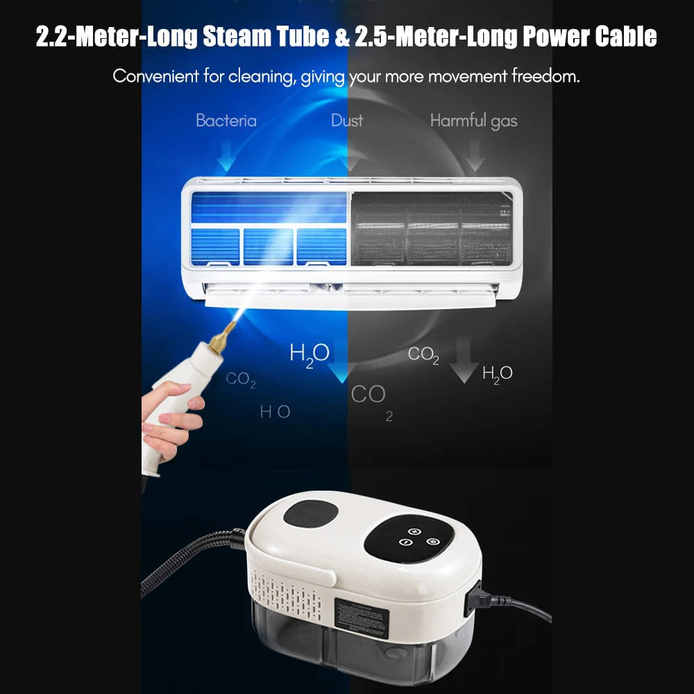 2500W High Pressure High Temperature Household Intelligent Steam Cleaner Air Conditioner Kitchen Car Steam Cleaner 220V/110V Beauty World Shop