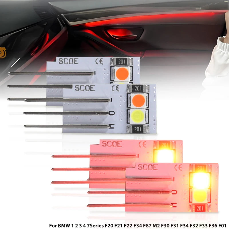Upgraded Door Panel Ambient Lighting For BMW F30 F31 F34 F32 F33 F36 F10 F11 F07 F01 F02 X1 M4 LED Door Handle Atmosphere Lights Beauty World Shop