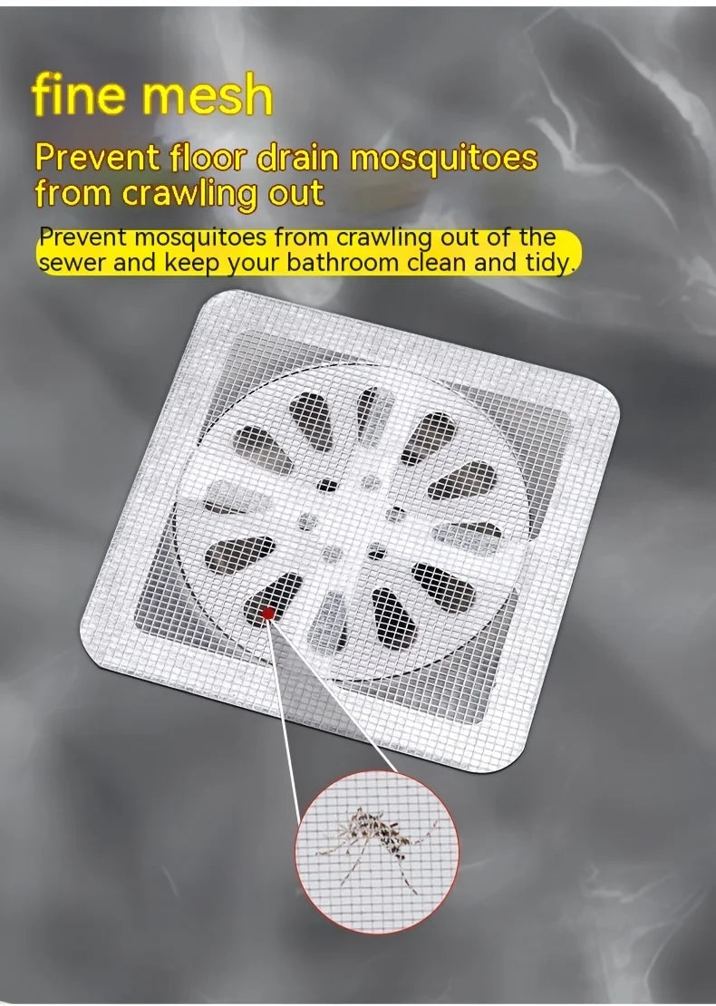 Floor Drain Sticker, Insect-proof Self-adhesive Bathroom Hair Filter Net, Sewer Filter, Kitchen Anti-blocking Mesh Net Beauty World Shop