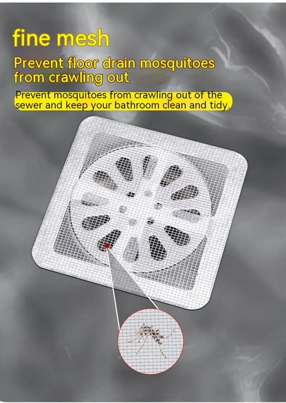 Floor Drain Sticker, Insect-proof Self-adhesive Bathroom Hair Filter Net, Sewer Filter, Kitchen Anti-blocking Mesh Net Beauty World Shop