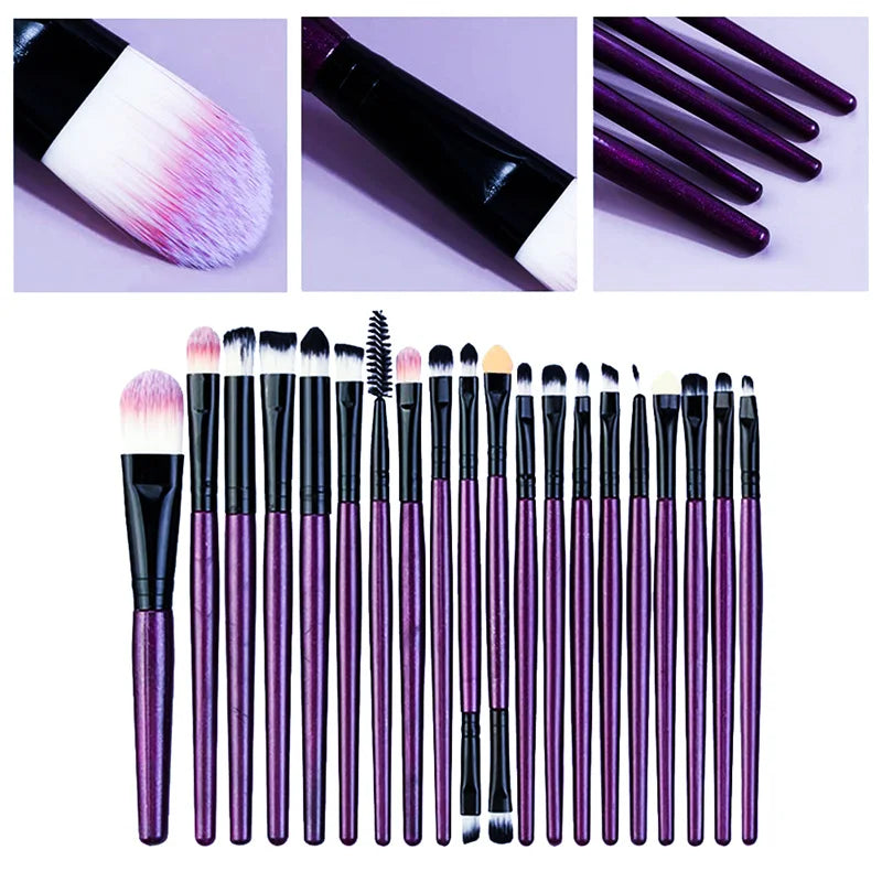 20Pcs Makeup Brush Set Eyeliner Brush Blending Brush Makeup Brushes for Cheeks Eye Cosmetic Foundation Brush Make Up Brushes Set Beauty World Shop