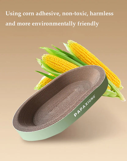 Cat Scrapers Toys for cats Round Oval Cat Scratcher Cat Bed Cat Scratching post Thickening Durable Corn Glue Decal Cardboard Beauty World Shop