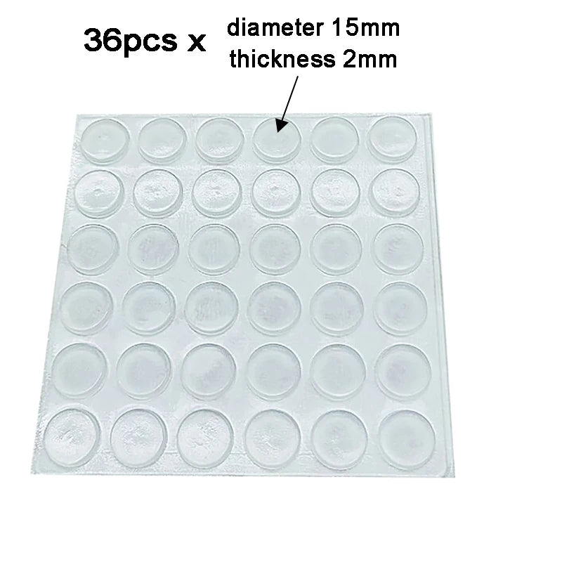 100Pcs Soft Silicone Rubber Anti Slip Bumpers Feet Pads Damper Buffer Cabinet Bumpers Silicone Furniture Pads Drawer Door Pad Beauty World Shop