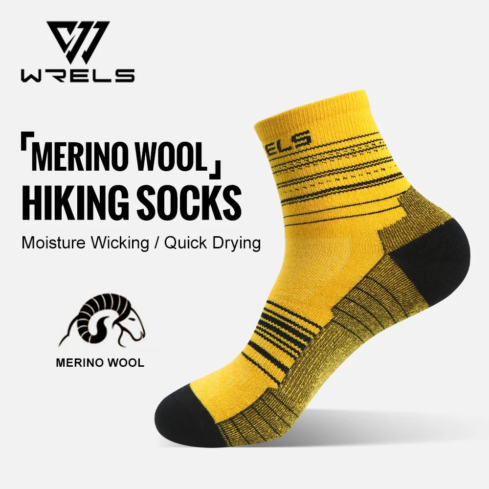 WRELS 1/3Pairs Merino Wool Running Socks Compression Support Thick Cushion Wool Socks For Running Hiking Moisture Wicking Socks Beauty World Shop