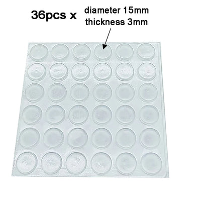 100Pcs Soft Silicone Rubber Anti Slip Bumpers Feet Pads Damper Buffer Cabinet Bumpers Silicone Furniture Pads Drawer Door Pad Beauty World Shop