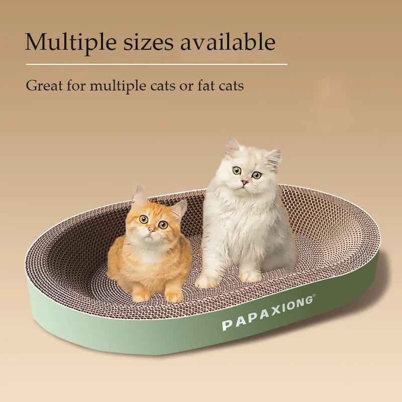 Cat Scrapers Toys for cats Round Oval Cat Scratcher Cat Bed Cat Scratching post Thickening Durable Corn Glue Decal Cardboard Beauty World Shop
